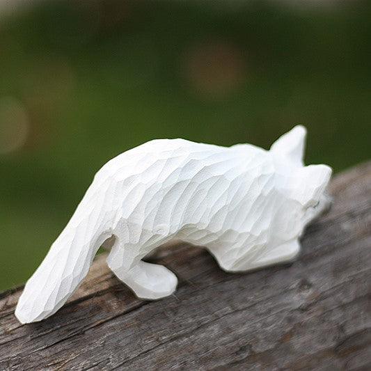 Fox Sculpted Hand-Painted Animal Wood Figure