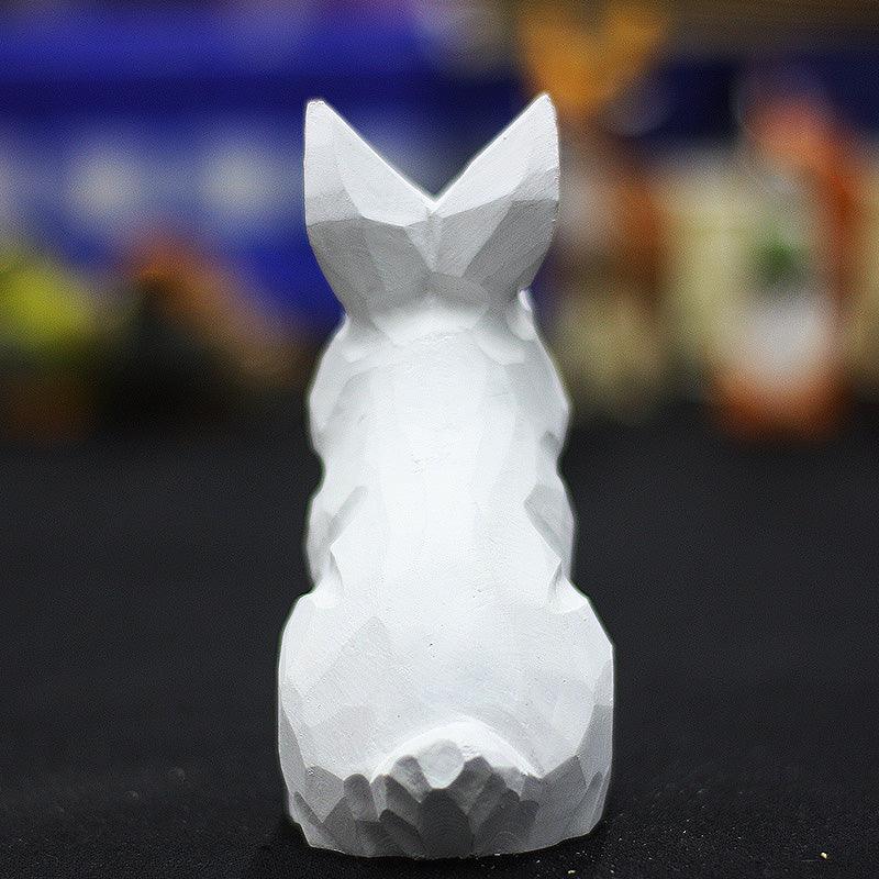 Rabbit Sculpted Hand-Painted Animal Wood Figure